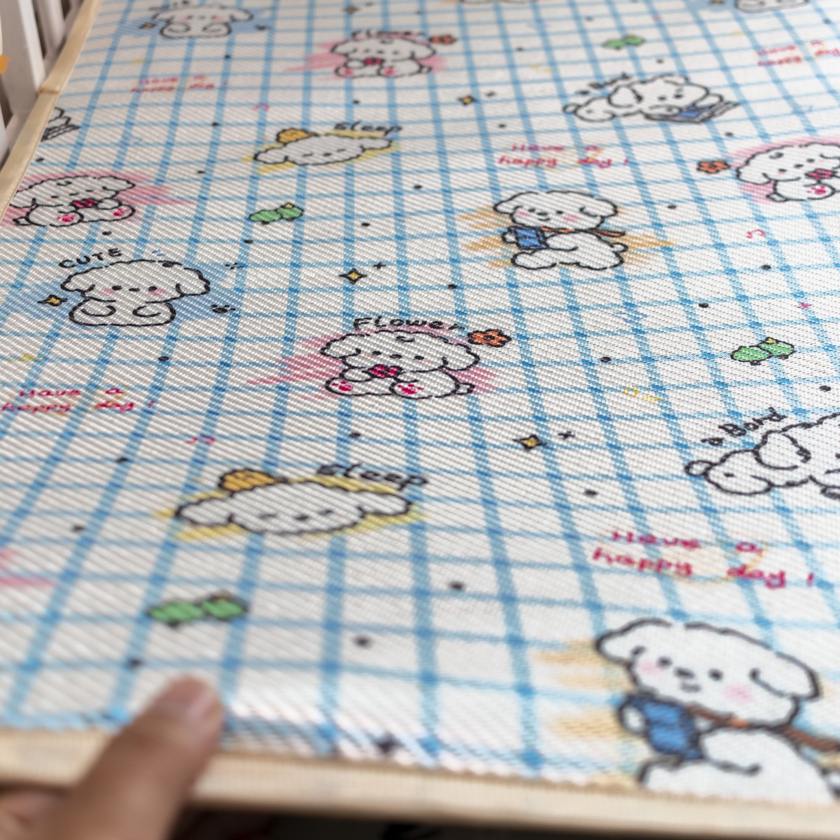 91家纺网 家纺一手货源 找家纺 （总）欣宜家纺 2025新款可爱卡通儿童冰藤席