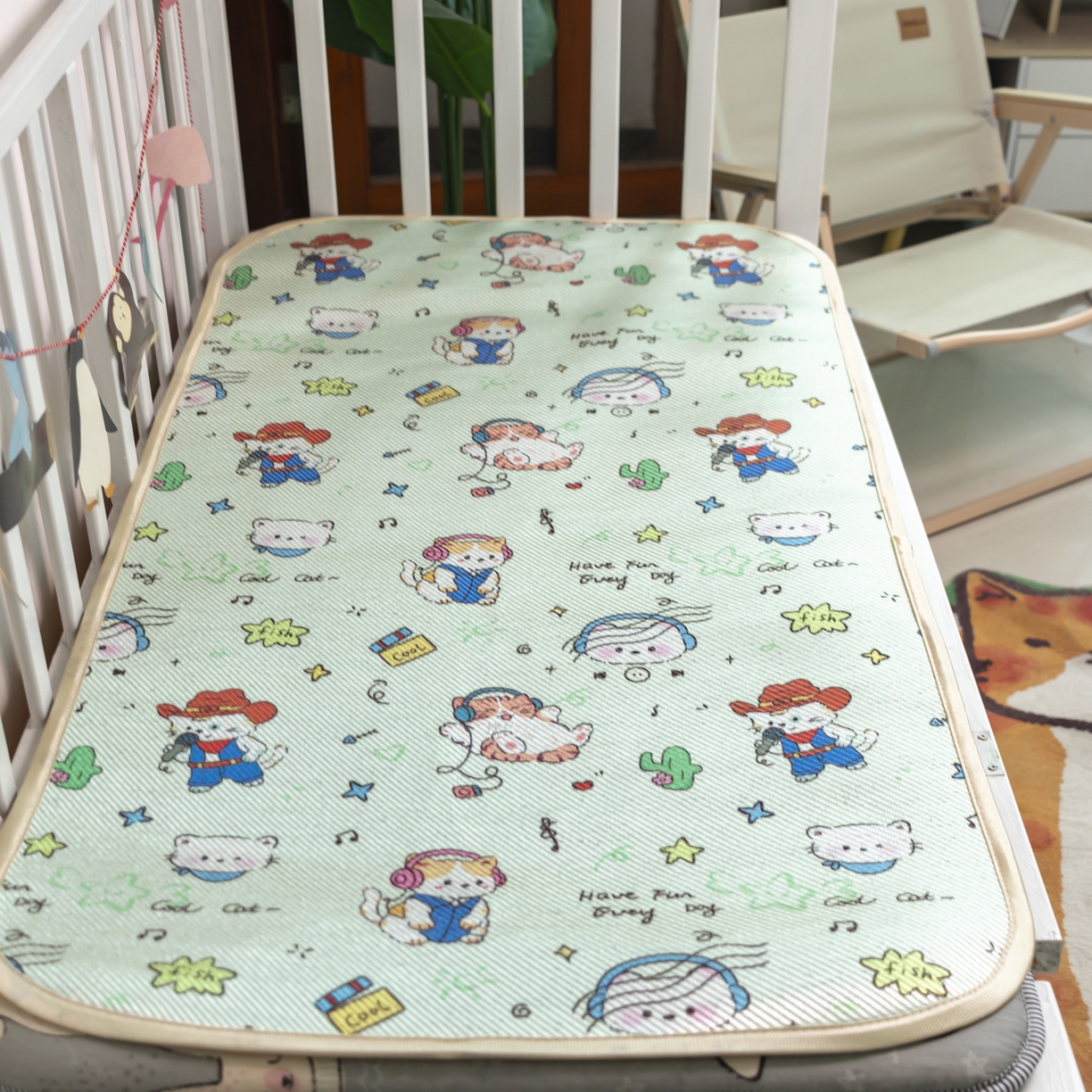 91家纺网 家纺一手货源 找家纺 （总）欣宜家纺 2025新款可爱卡通儿童冰藤席