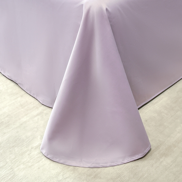 91家纺网 家纺一手货源 找家纺 欣宜家纺 2025新款纯棉全棉长绒棉刺绣绣花四件套高端礼盒款-爱丽丝 爱丽丝-白紫