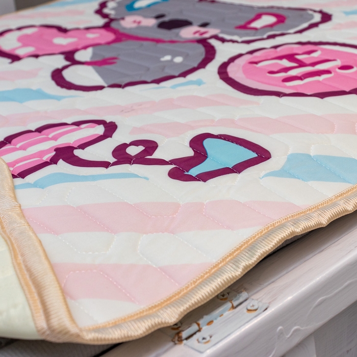 91家纺网 家纺一手货源 找家纺 （总）欣宜家纺 2025新款母婴级儿童乳胶凉席空调席