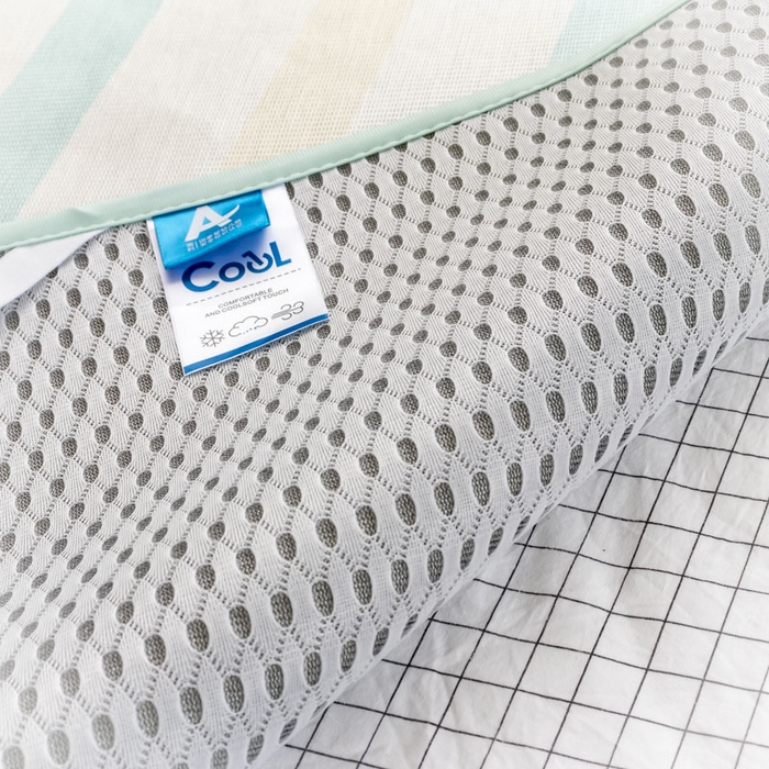 91家纺网 家纺一手货源 找家纺 （总）欣宜家纺 2025新款母婴级夏季新款小清新数码印花凉感冰丝席三件套空调席（有质检报告）