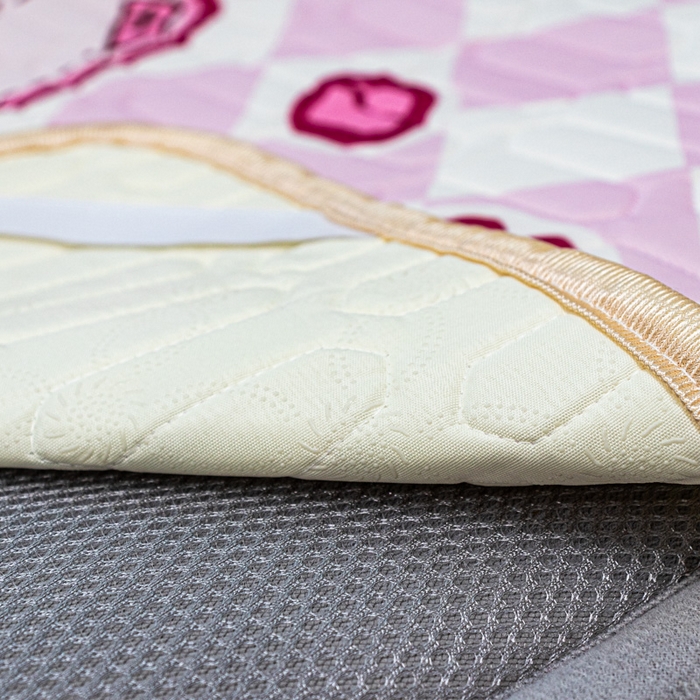 91家纺网 家纺一手货源 找家纺 欣宜家纺 2025新款母婴级儿童乳胶凉席空调席 甜蜜小熊