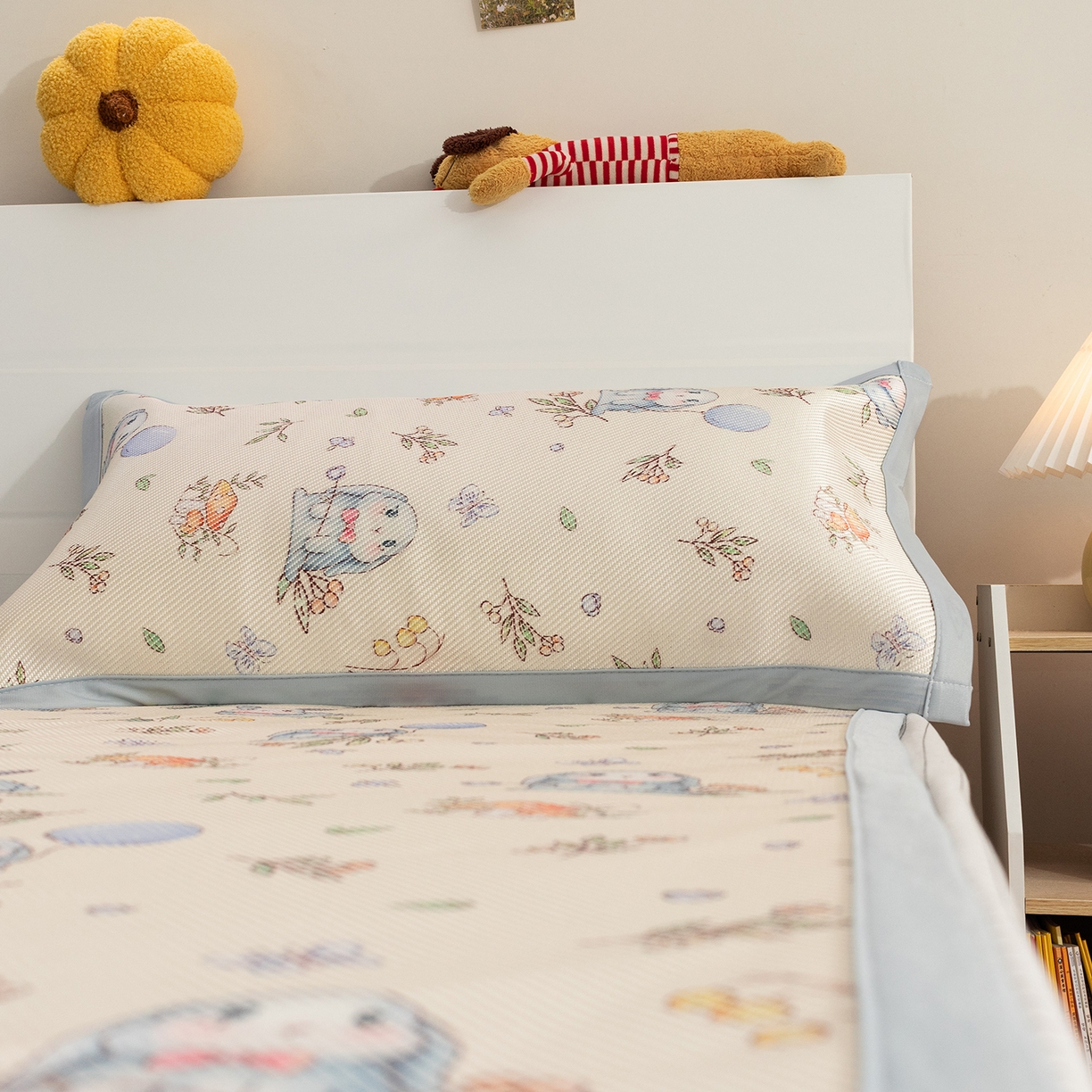 91家纺网 家纺一手货源 找家纺 欣宜家纺 2025新款夏季新款养生藤席冰藤席冰丝席空调席可机洗（提供质检报告） 草丛兔