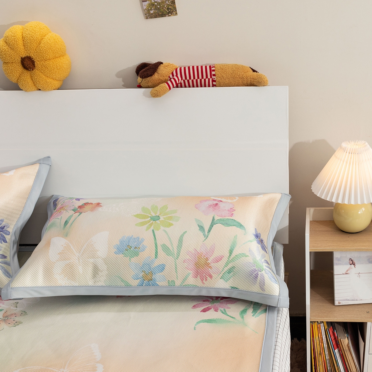 91家纺网 家纺一手货源 找家纺 欣宜家纺 2025新款夏季新款养生藤席冰藤席冰丝席空调席可机洗（提供质检报告） 蝶生花