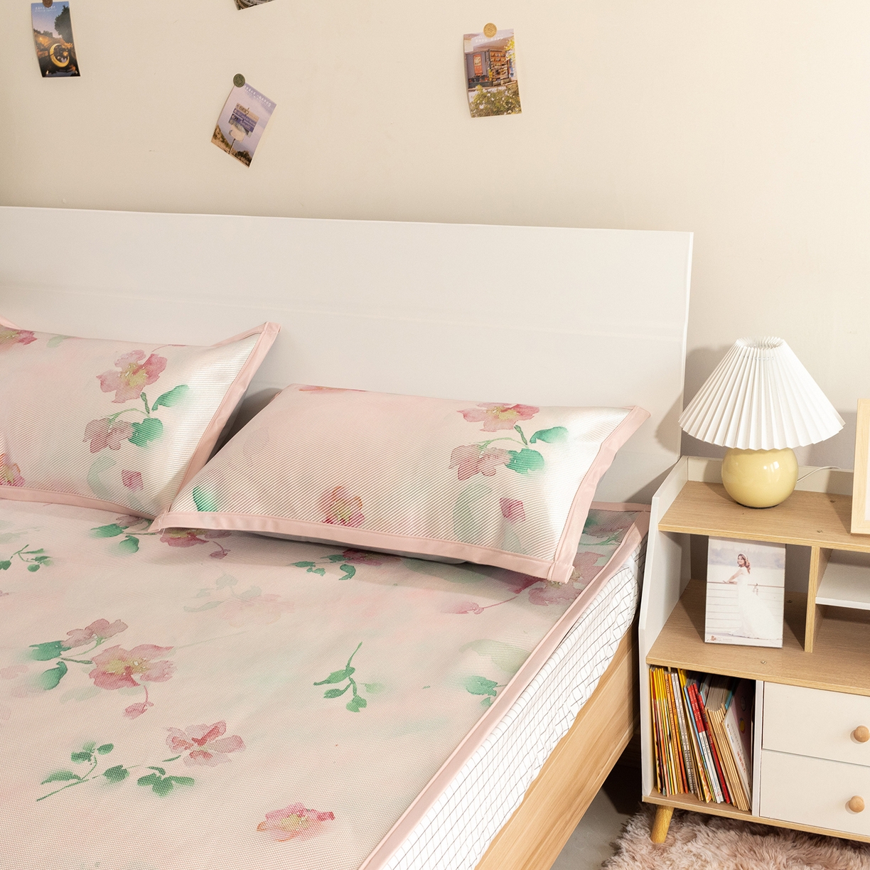 91家纺网 家纺一手货源 找家纺 欣宜家纺 2025新款夏季新款养生藤席冰藤席冰丝席空调席可机洗（提供质检报告） 洛花玉粉