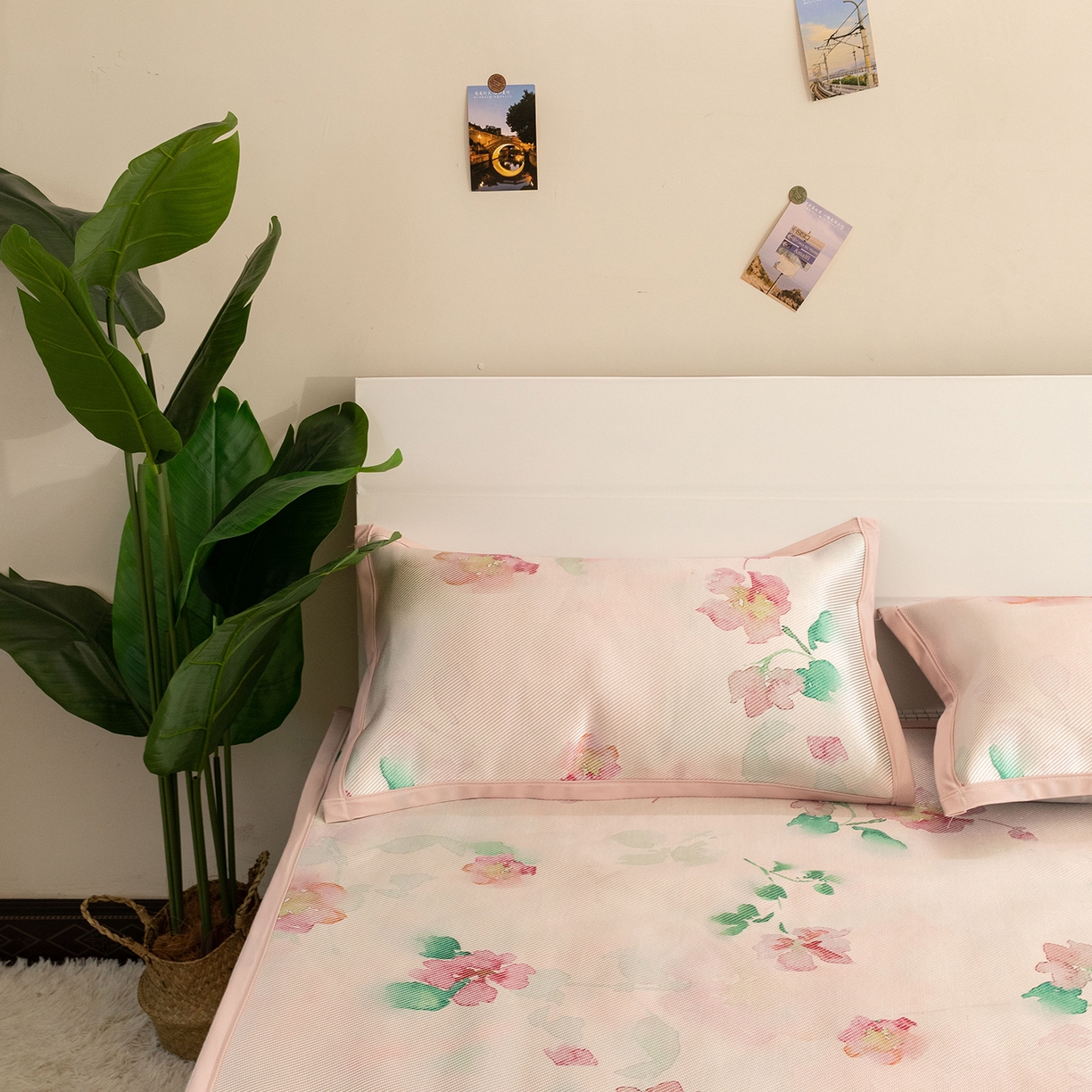 91家纺网 家纺一手货源 找家纺 欣宜家纺 2025新款夏季新款养生藤席冰藤席冰丝席空调席可机洗（提供质检报告） 洛花玉粉