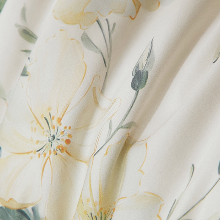 91家纺网 家纺一手货源 找家纺 欣宜家纺 2025新款60支长绒棉数码印花系列四件套 白玉兰