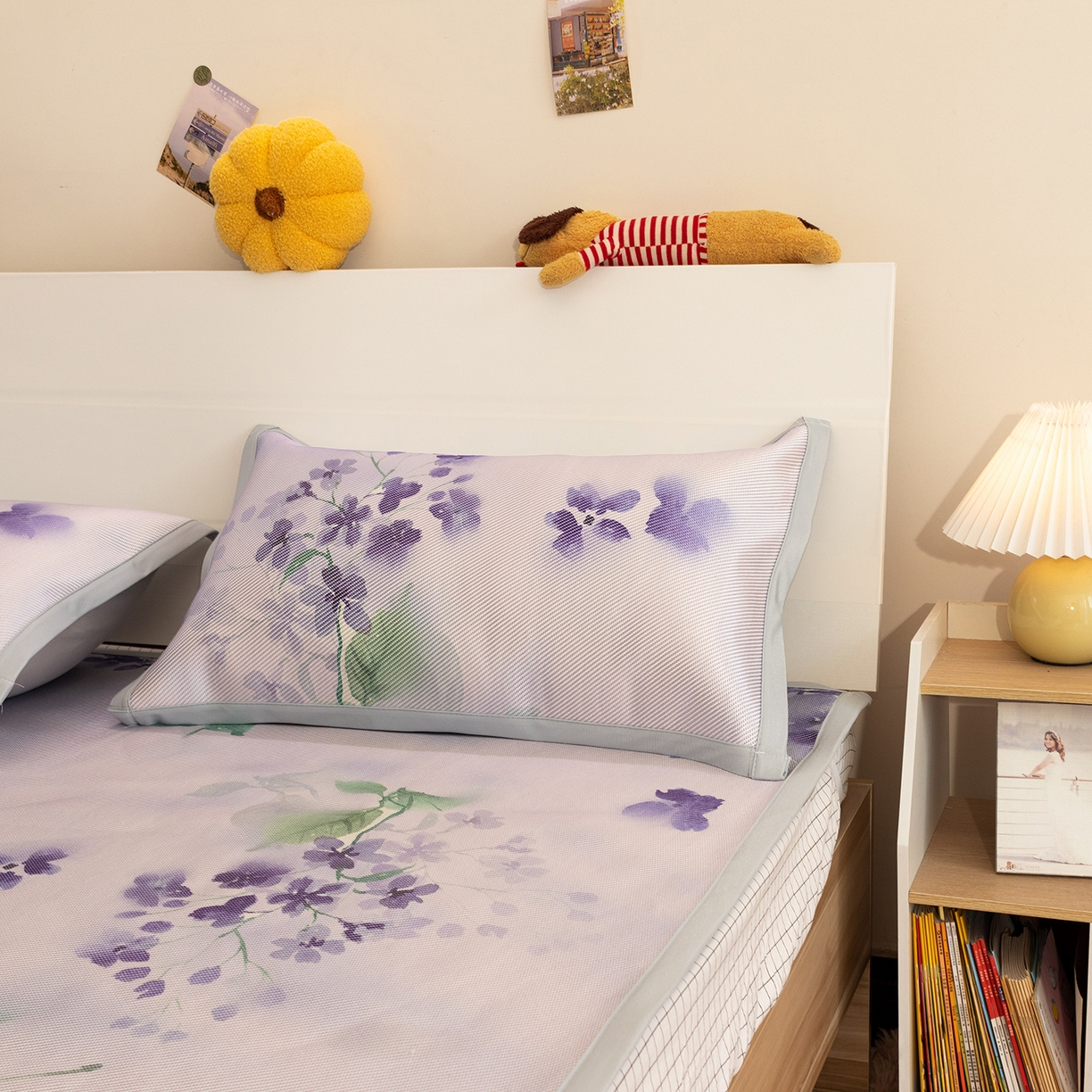 91家纺网 家纺一手货源 找家纺 欣宜家纺 2025新款夏季新款养生藤席冰藤席冰丝席空调席可机洗（提供质检报告） 诗意紫