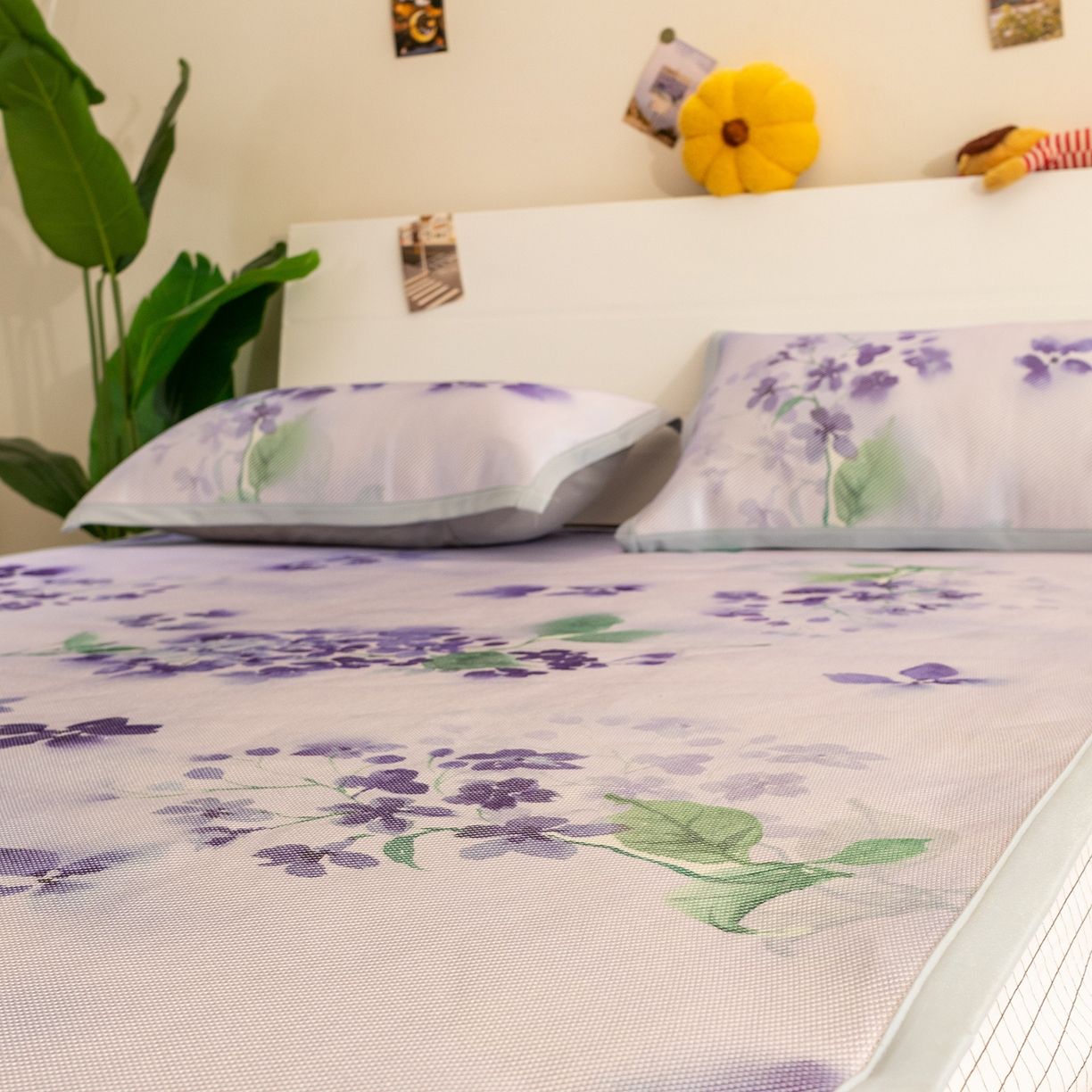 91家纺网 家纺一手货源 找家纺 欣宜家纺 2025新款夏季新款养生藤席冰藤席冰丝席空调席可机洗（提供质检报告） 诗意紫