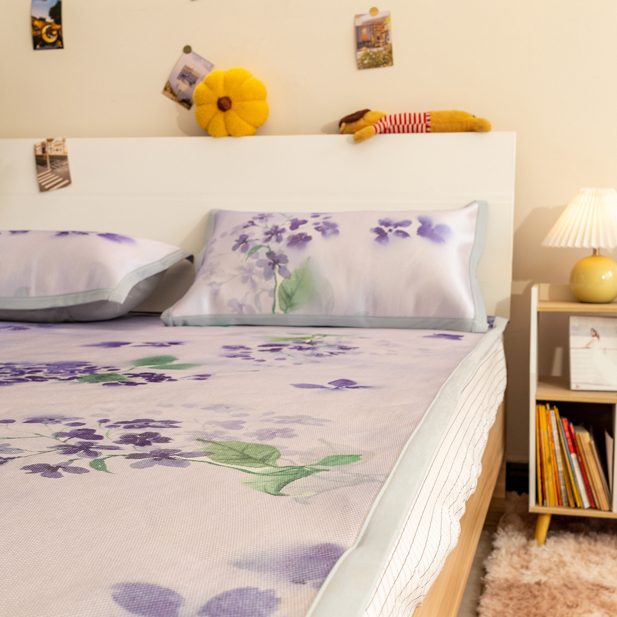 91家纺网 家纺一手货源 找家纺 欣宜家纺 2025新款夏季新款养生藤席冰藤席冰丝席空调席可机洗（提供质检报告） 诗意紫