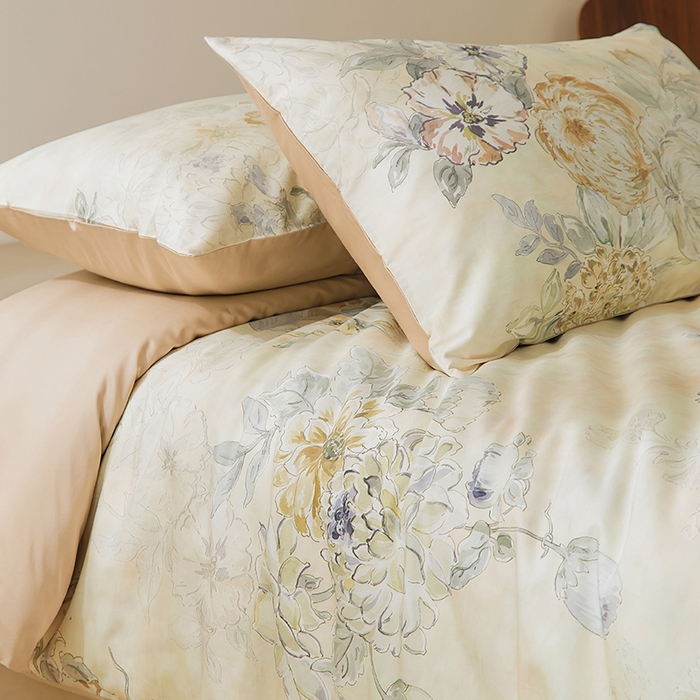 欣宜家纺 2025新款60支长绒棉数码印花系列四件套 璃月