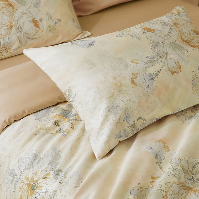 91家纺网 家纺一手货源 找家纺 欣宜家纺 2025新款60支长绒棉数码印花系列四件套 璃月