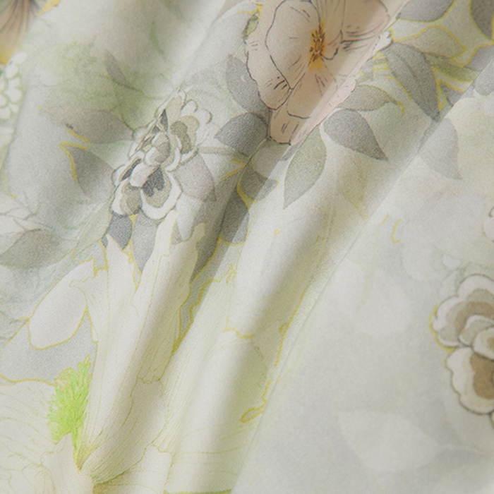 91家纺网 家纺一手货源 找家纺 欣宜家纺 2025新款60支长绒棉数码印花系列四件套 仟云绿