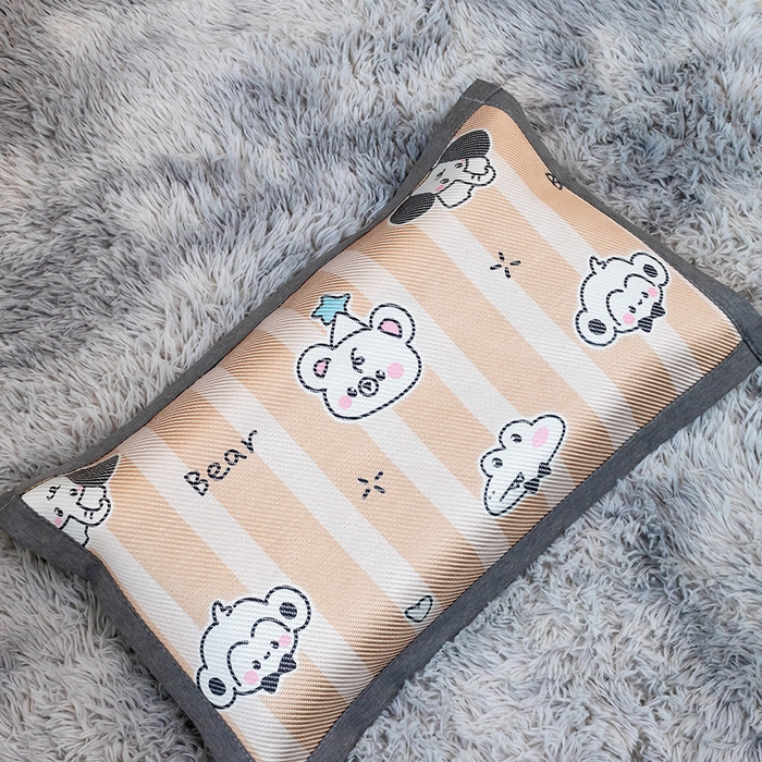 91家纺网 家纺一手货源 找家纺 欣宜家纺 2025新款儿童冰藤席幼儿园午睡席子凉席枕套可定制任意尺寸 动物乐园