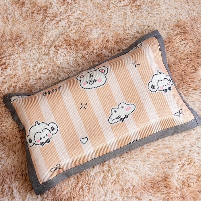 91家纺网 家纺一手货源 找家纺 欣宜家纺 2025新款儿童冰藤席幼儿园午睡席子凉席枕套可定制任意尺寸 动物乐园