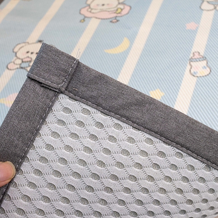 91家纺网 家纺一手货源 找家纺 欣宜家纺 2025新款儿童冰藤席幼儿园午睡席子凉席枕套可定制任意尺寸 小奶熊