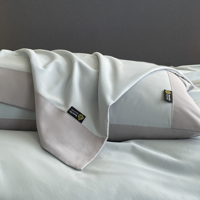 91家纺网 家纺一手货源 找家纺 欣宜家纺 2025新款纯棉全棉长绒棉磨毛刺绣绣花四件套 莫兰迪-飘蓝