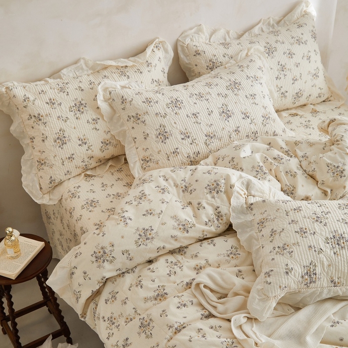 91家纺网 家纺一手货源 找家纺 （总）源舜家纺 2026新款全棉镂空花边天丝棉麻床盖款四件套