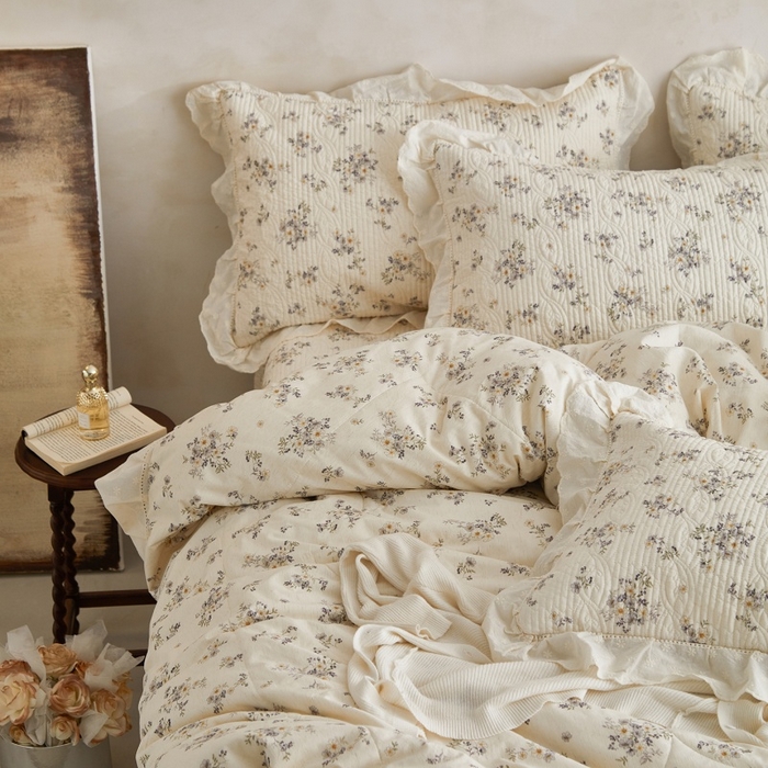 91家纺网 家纺一手货源 找家纺 （总）源舜家纺 2026新款全棉镂空花边天丝棉麻床盖款四件套