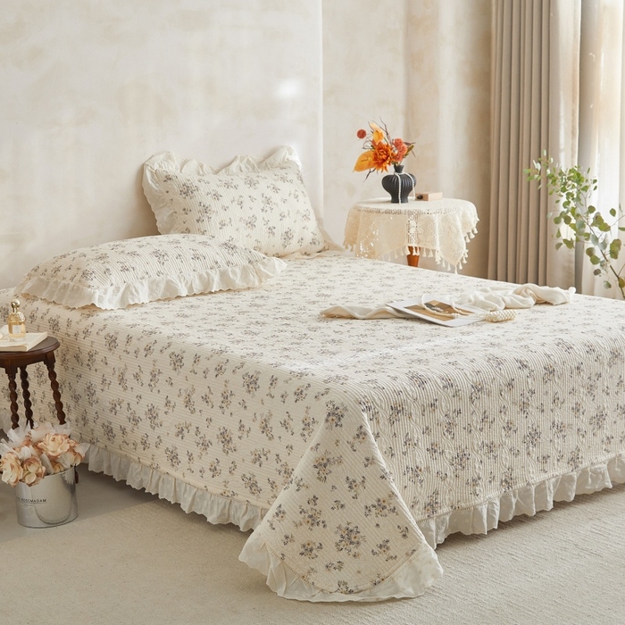 91家纺网 家纺一手货源 找家纺 （总）源舜家纺 2026新款全棉镂空花边天丝棉麻床盖款四件套