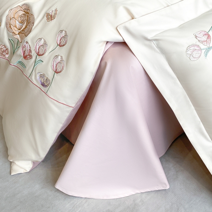 91家纺网 家纺一手货源 找家纺 （总）欣宜家纺 2025新款纯棉全棉长绒棉刺绣绣花高端礼盒初暖系列四件套