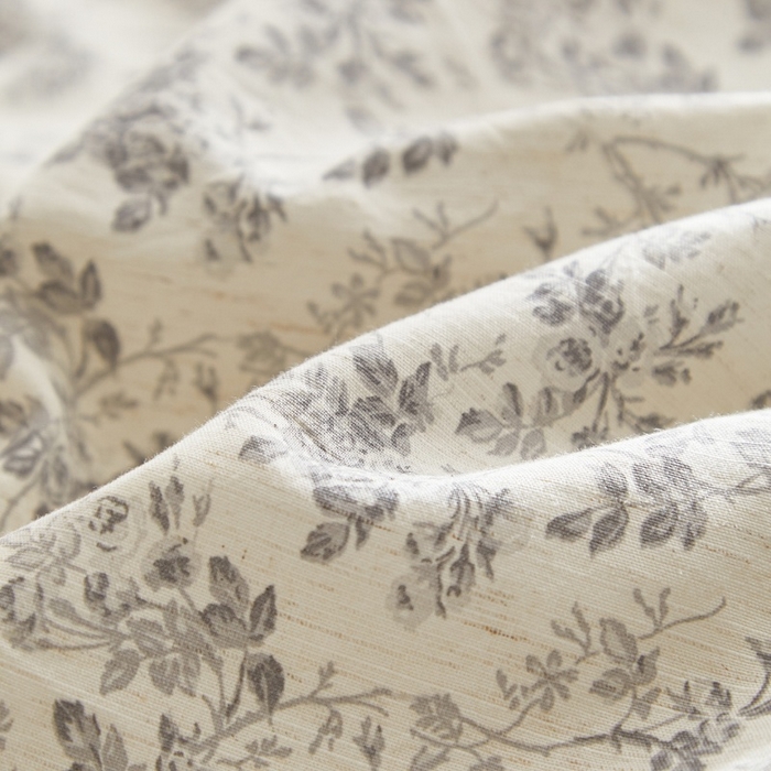 91家纺网 家纺一手货源 找家纺 源舜家纺 2026新款全棉镂空花边天丝棉麻床盖款四件套 闲庭赋-灰