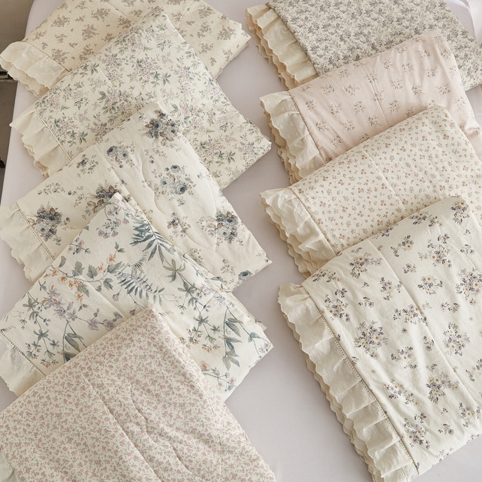 源舜家纺 2026新款全棉镂空花边天丝棉麻床盖款四件套 组合