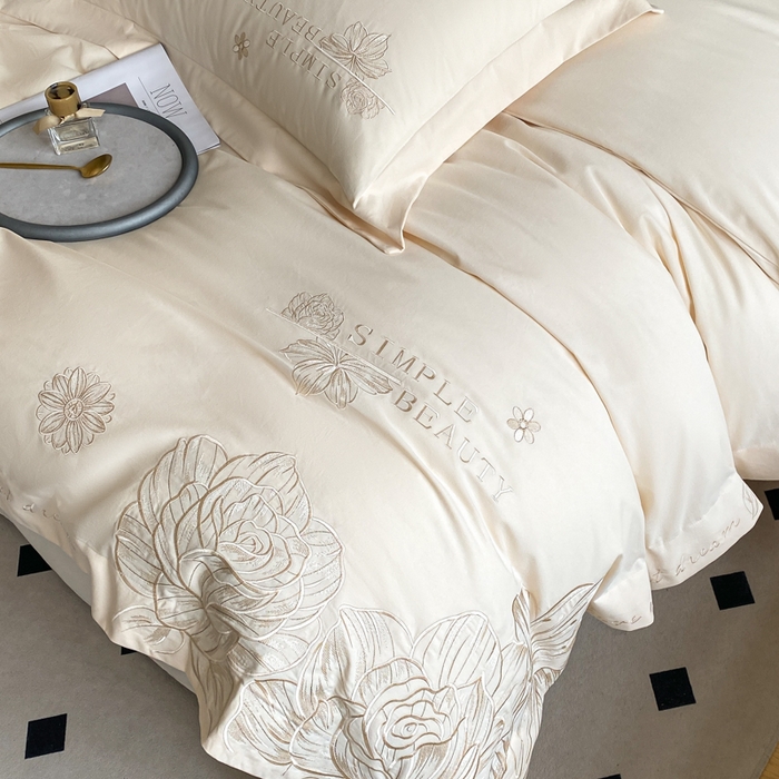 91家纺网 家纺一手货源 找家纺 （总）欣宜家纺 2025新款纯棉全棉长绒棉磨毛不掉毛刺绣绣花四件套-赫尔系列