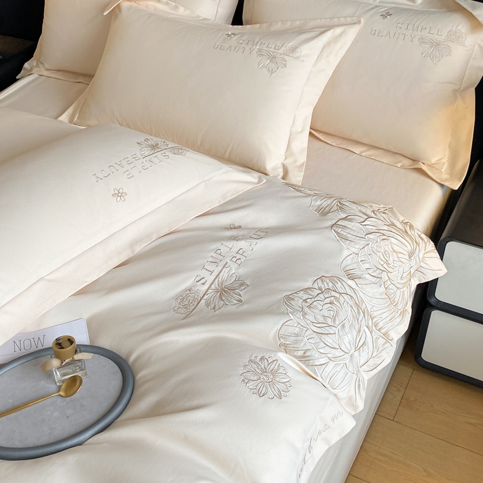 91家纺网 家纺一手货源 找家纺 （总）欣宜家纺 2025新款纯棉全棉长绒棉磨毛不掉毛刺绣绣花四件套-赫尔系列