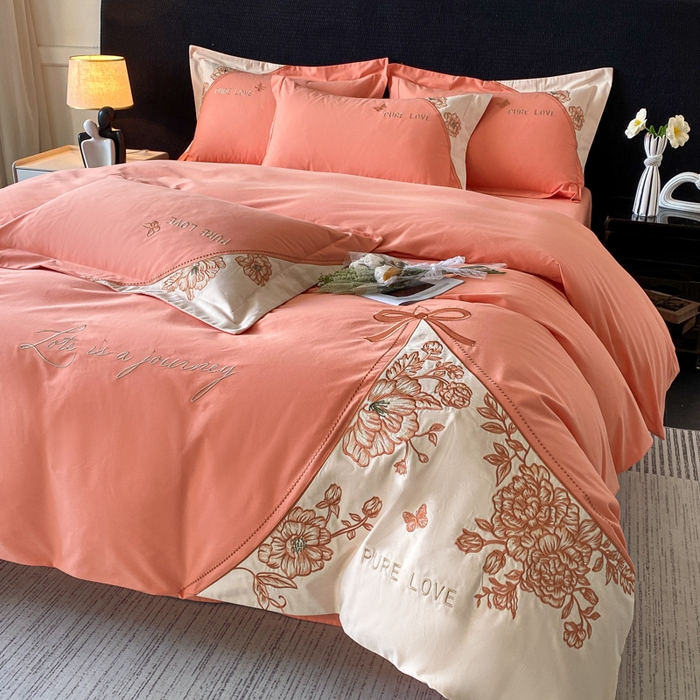 91家纺网 家纺一手货源 找家纺 （总）欣宜家纺 2025新款纯棉全棉长绒棉磨毛不掉毛四件套高端礼盒-罗德岛系列