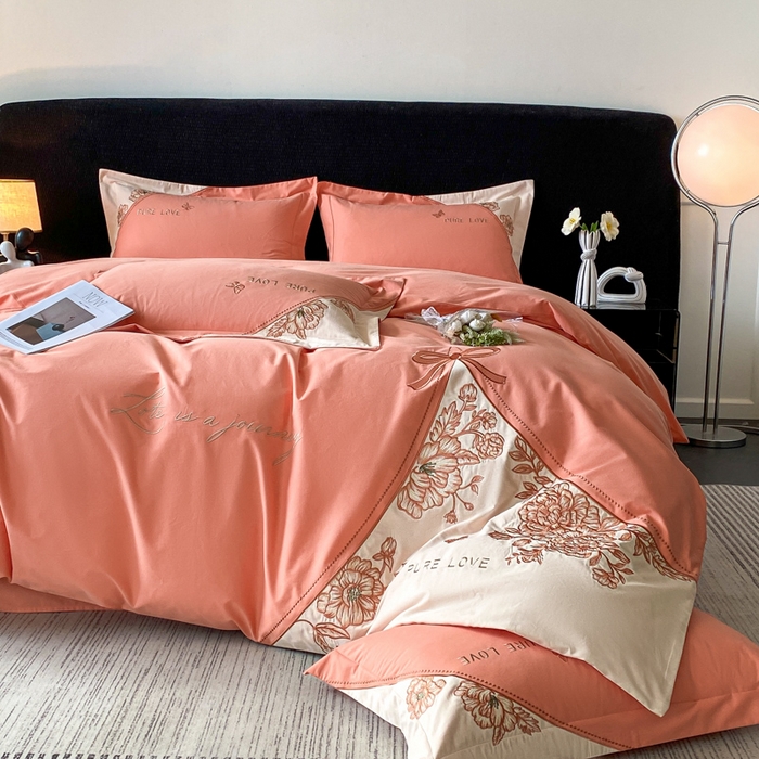 91家纺网 家纺一手货源 找家纺 （总）欣宜家纺 2025新款纯棉全棉长绒棉磨毛不掉毛四件套高端礼盒-罗德岛系列