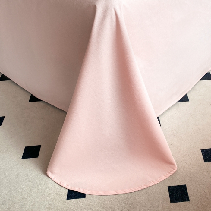 91家纺网 家纺一手货源 找家纺 欣宜家纺 2025新款纯棉全棉长绒棉磨毛不掉毛刺绣绣花四件套-赫尔系列 轻奢粉