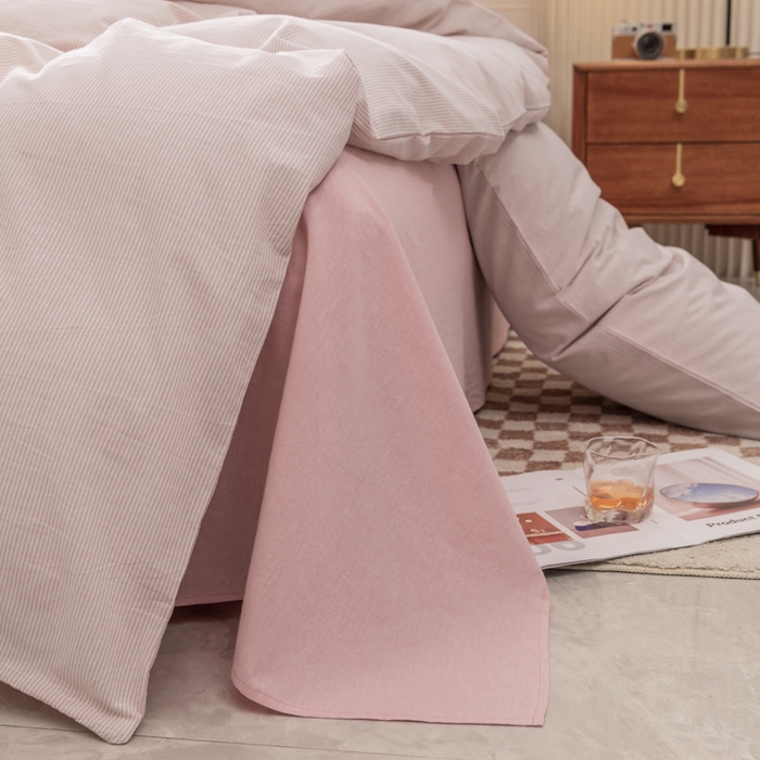 91家纺网 家纺一手货源 找家纺 （总）柠萌家居 2026新款色织水洗棉四件套单被套