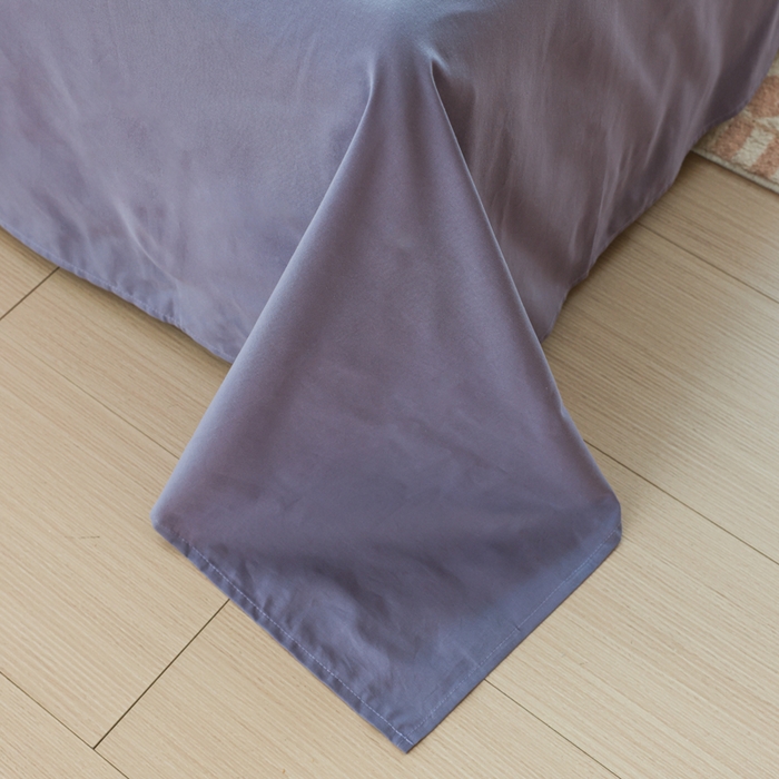 91家纺网 家纺一手货源 找家纺 柠萌家居 2026新款色织水洗棉四件套单被套 绿紫条