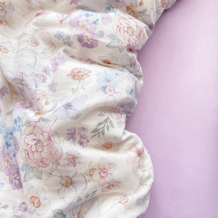 91家纺网 家纺一手货源 找家纺 红淳家纺 2026新款全棉A类双层纱四件套 花漾