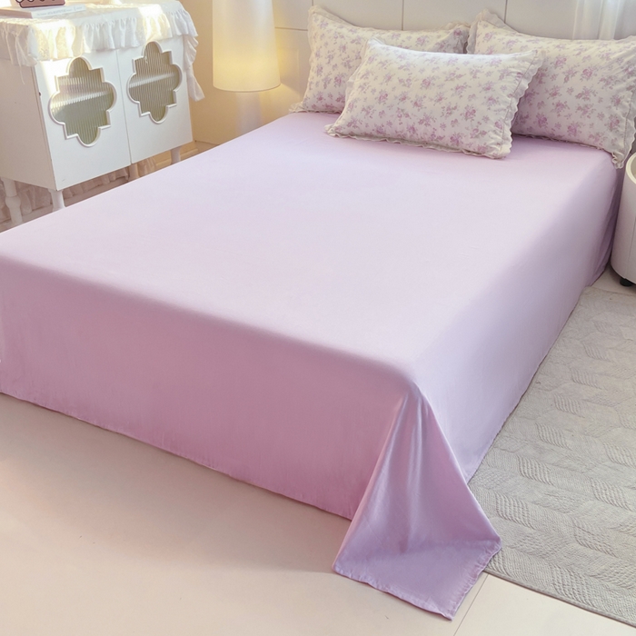 91家纺网 家纺一手货源 找家纺 红淳家纺 2026新款全棉A类双层纱四件套 花漾