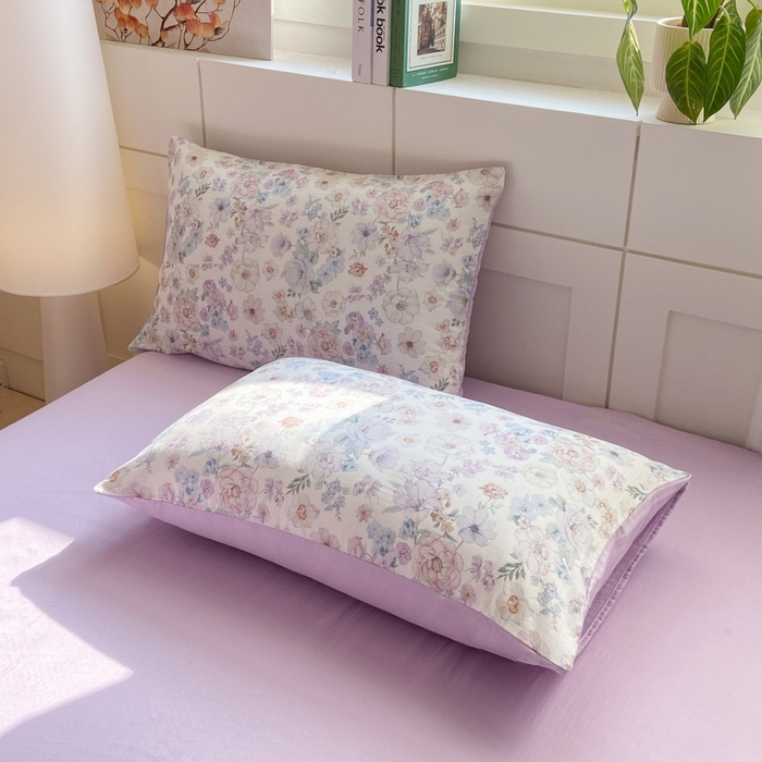 91家纺网 家纺一手货源 找家纺 红淳家纺 2026新款全棉A类双层纱四件套 花漾