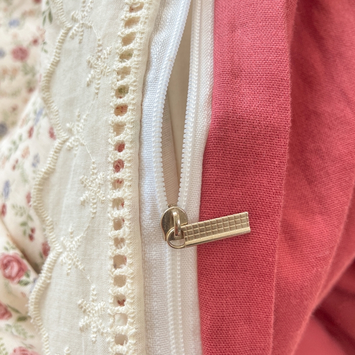 91家纺网 家纺一手货源 找家纺 红淳家纺 2026新款全棉A类双层纱四件套 洛神玫瑰