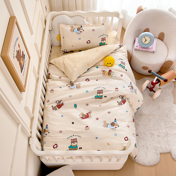 91家纺网 家纺一手货源 找家纺 （总）芭伯妮2025AB版全棉幼儿园三件套儿童被子套件六件套