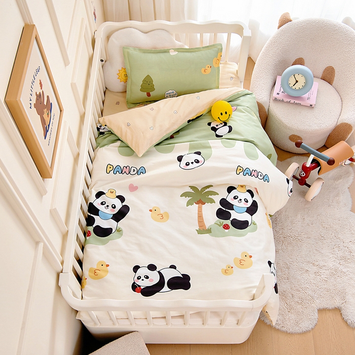 91家纺网 家纺一手货源 找家纺 （总）芭伯妮2025AB版全棉幼儿园三件套儿童被子套件六件套