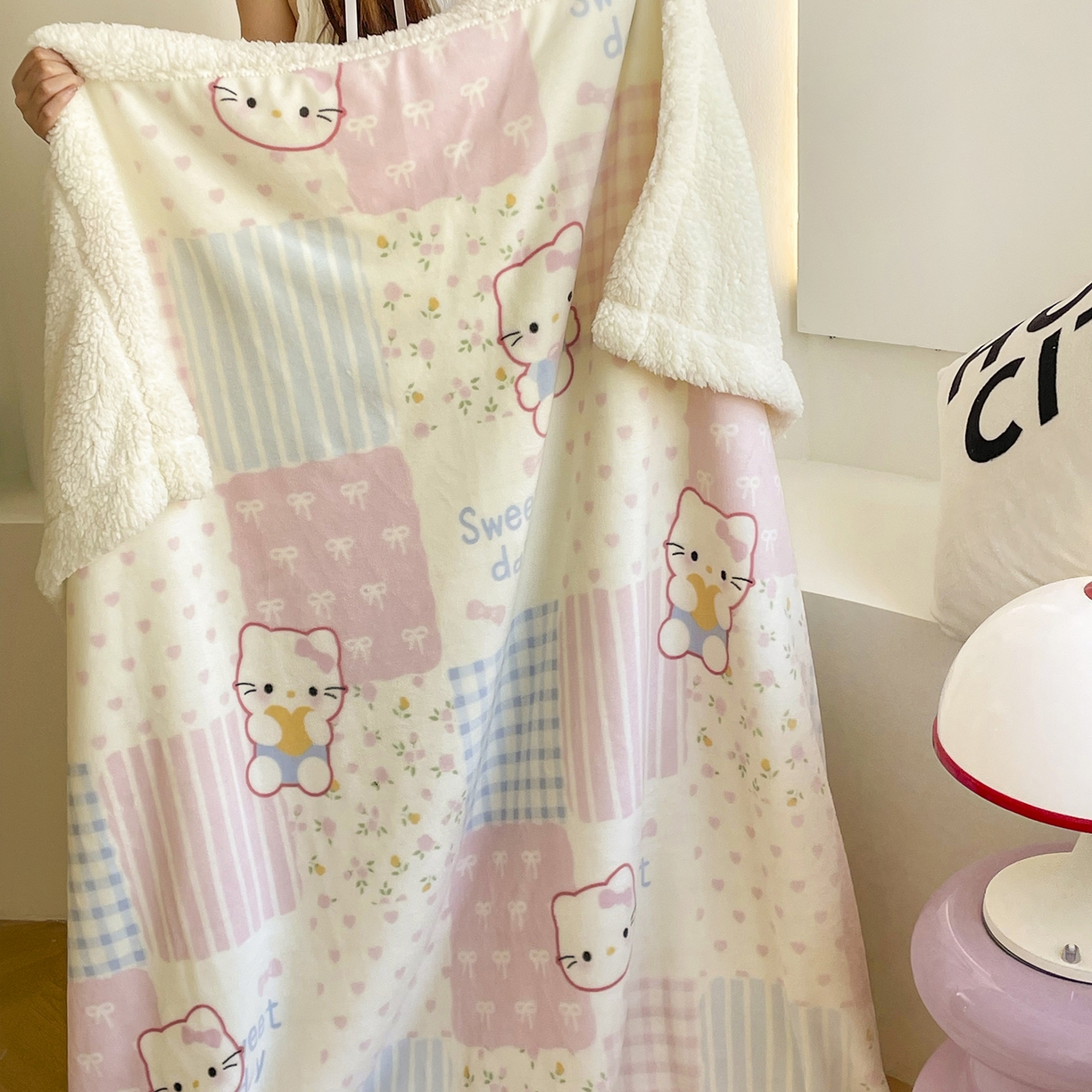 91家纺网 家纺一手货源 找家纺 （总）欣宜家纺 2025新款印花牛奶绒羊羔绒盖毯毛毯午休毯卡通多功能沙发毯