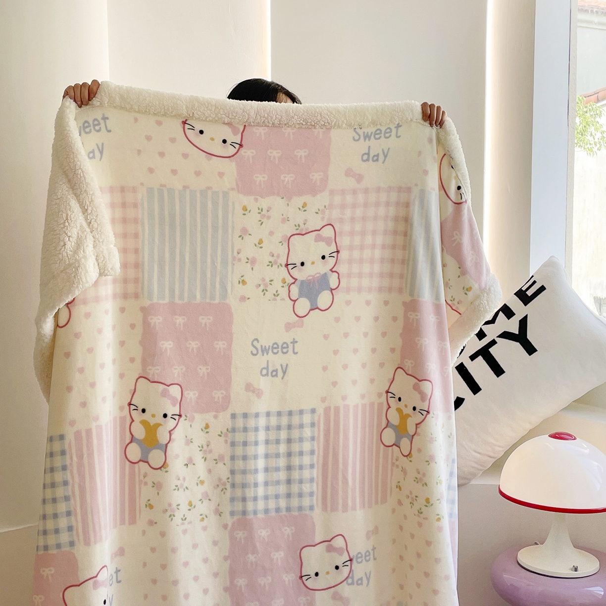 91家纺网 家纺一手货源 找家纺 （总）欣宜家纺 2025新款印花牛奶绒羊羔绒盖毯毛毯午休毯卡通多功能沙发毯