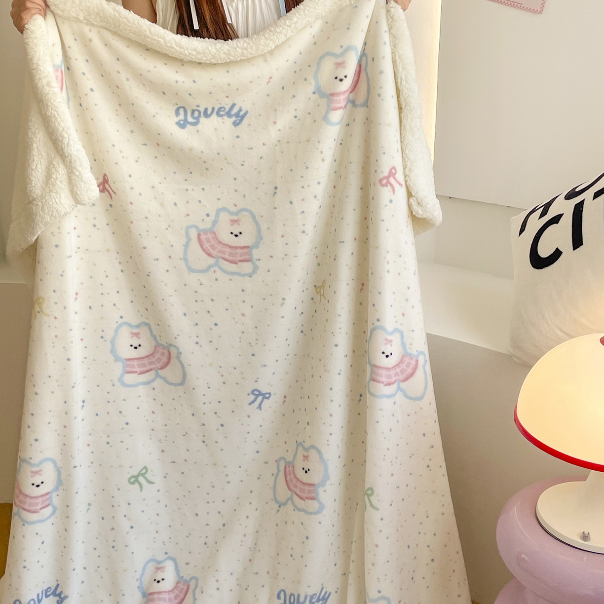 91家纺网 家纺一手货源 找家纺 （总）欣宜家纺 2025新款印花牛奶绒羊羔绒盖毯毛毯午休毯卡通多功能沙发毯