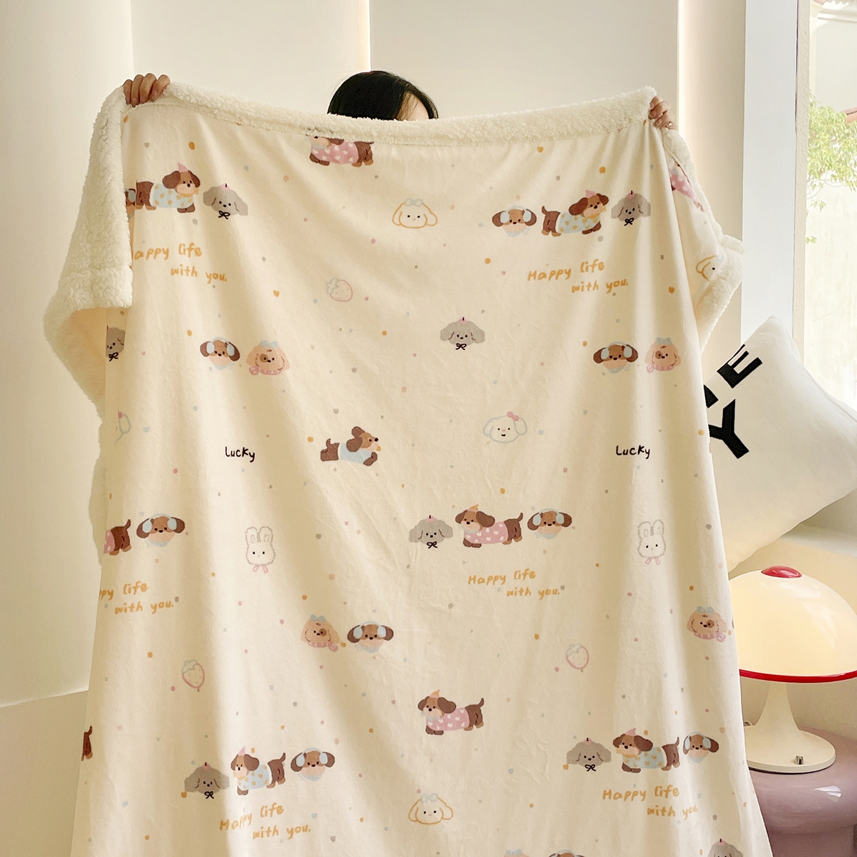 91家纺网 家纺一手货源 找家纺 （总）欣宜家纺 2025新款印花牛奶绒羊羔绒盖毯毛毯午休毯卡通多功能沙发毯