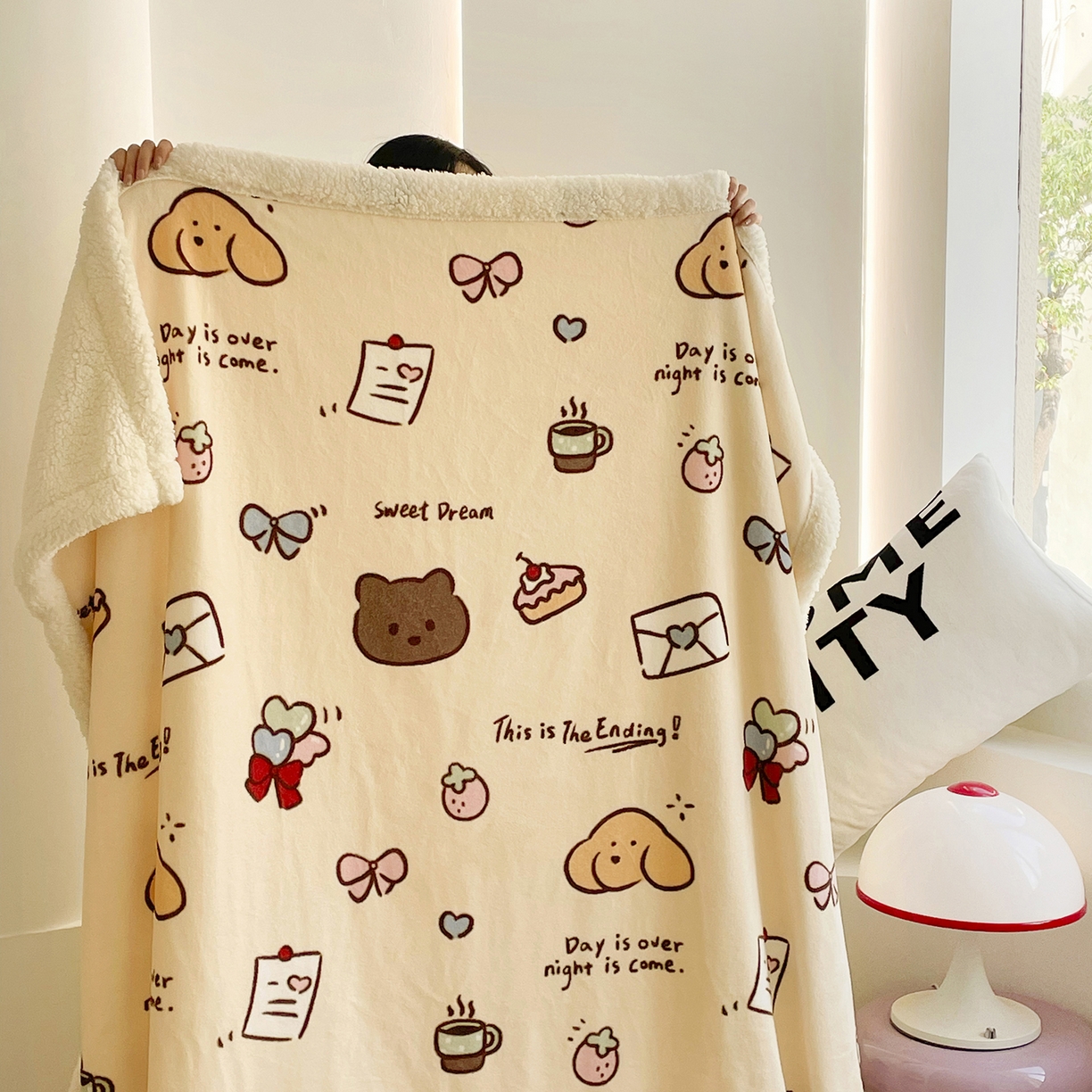 91家纺网 家纺一手货源 找家纺 （总）欣宜家纺 2025新款印花牛奶绒羊羔绒盖毯毛毯午休毯卡通多功能沙发毯