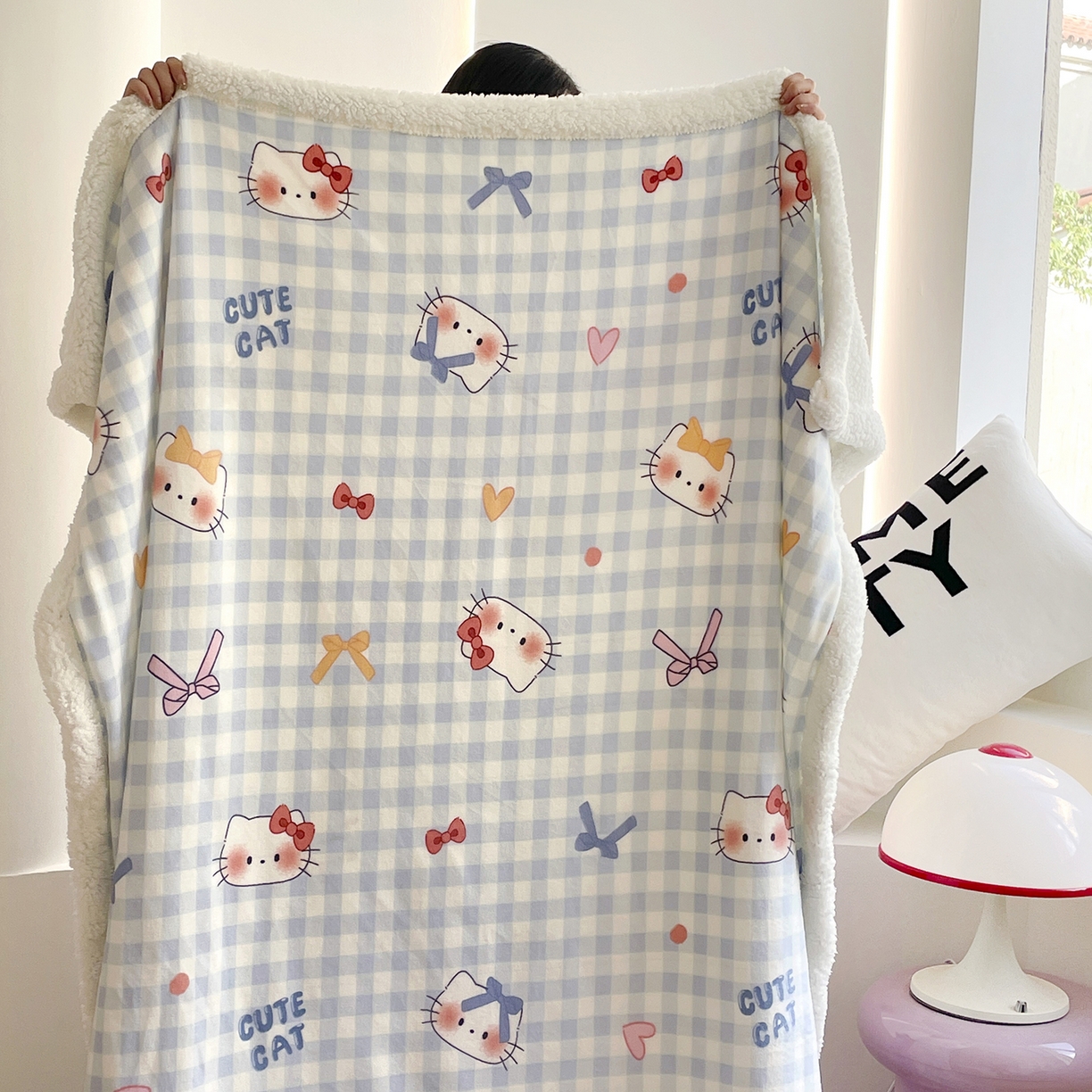 91家纺网 家纺一手货源 找家纺 （总）欣宜家纺 2025新款印花牛奶绒羊羔绒盖毯毛毯午休毯卡通多功能沙发毯