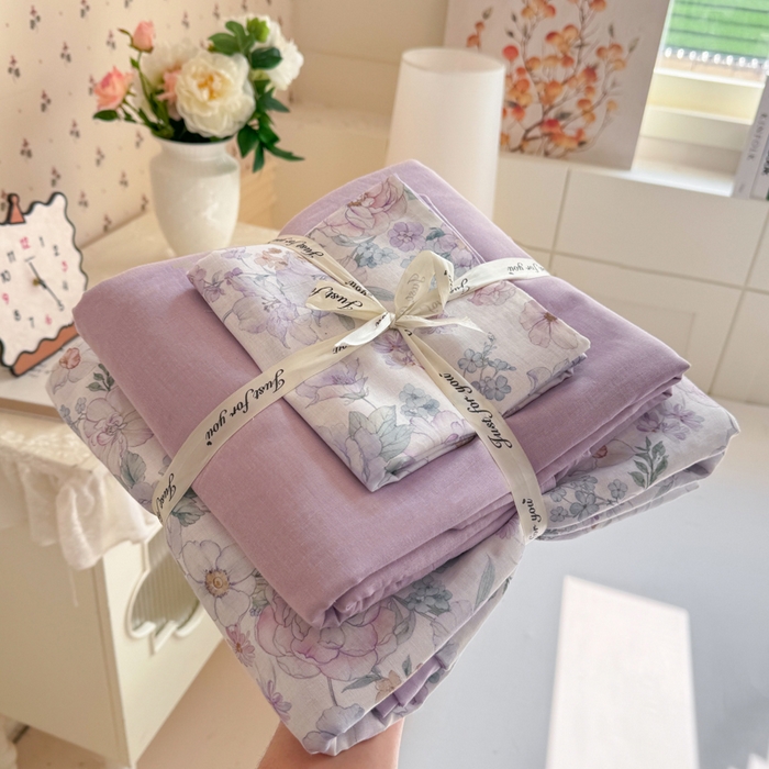 91家纺网 家纺一手货源 找家纺 （总）红淳家纺 2026新款全棉A类双层纱四件套