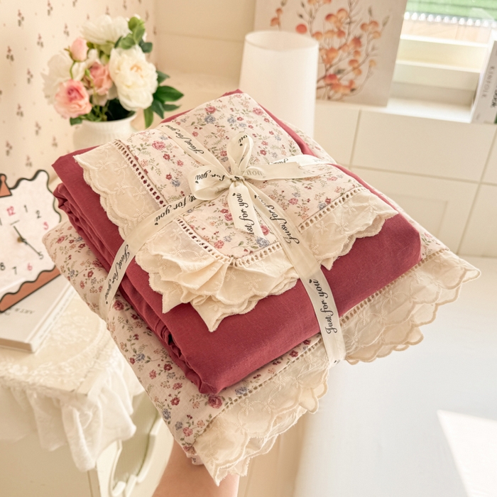 91家纺网 家纺一手货源 找家纺 （总）红淳家纺 2026新款全棉A类双层纱四件套