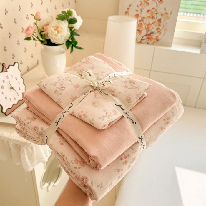 91家纺网 家纺一手货源 找家纺 （总）红淳家纺 2026新款全棉A类双层纱四件套