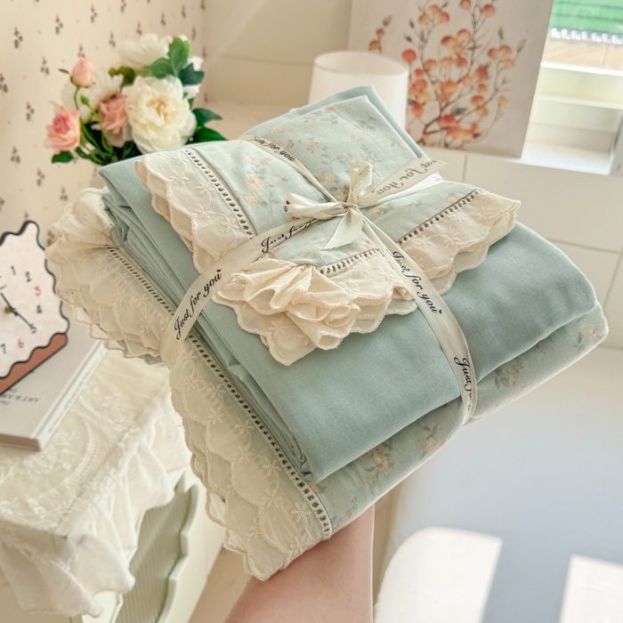 91家纺网 家纺一手货源 找家纺 （总）红淳家纺 2026新款全棉A类双层纱四件套